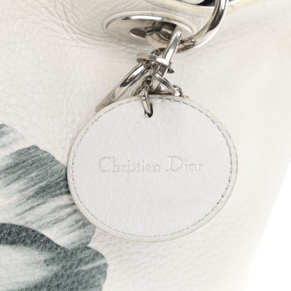 Christian Dior Bullcalf Printed Medium Flower Diorissimo Tote White 16 of 17