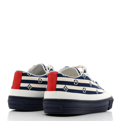 Louis Vuitton Canvas Escale Stellar Sneakers 37.5 Blue 4 of 8