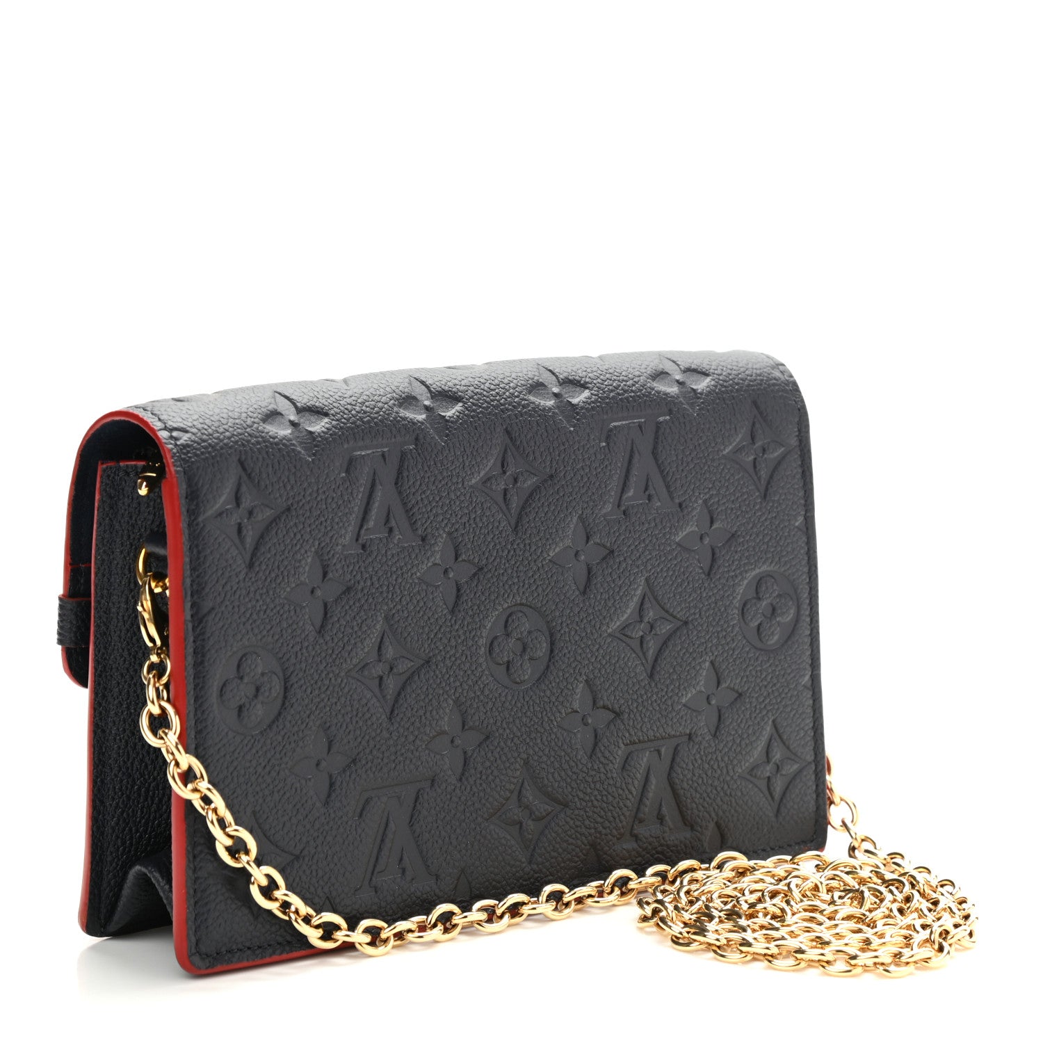Louis Vuitton Empreinte Vavin Chain Wallet Marine Rouge 3 of 9