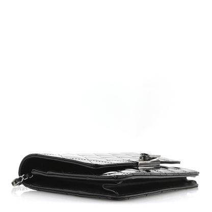 Chanel Patent Quilted Golden Class Wallet on Chain WOC Black 4 of 12
