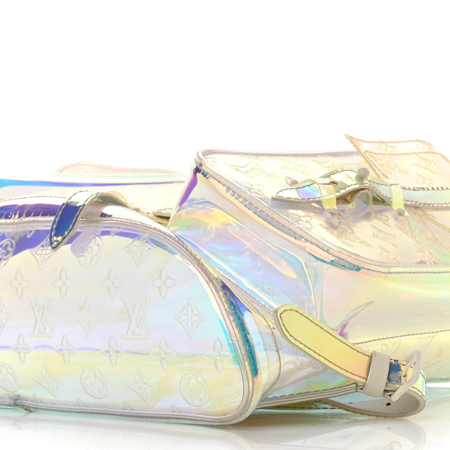 PVC Monogram Christopher Backpack GM Iridescent Prism