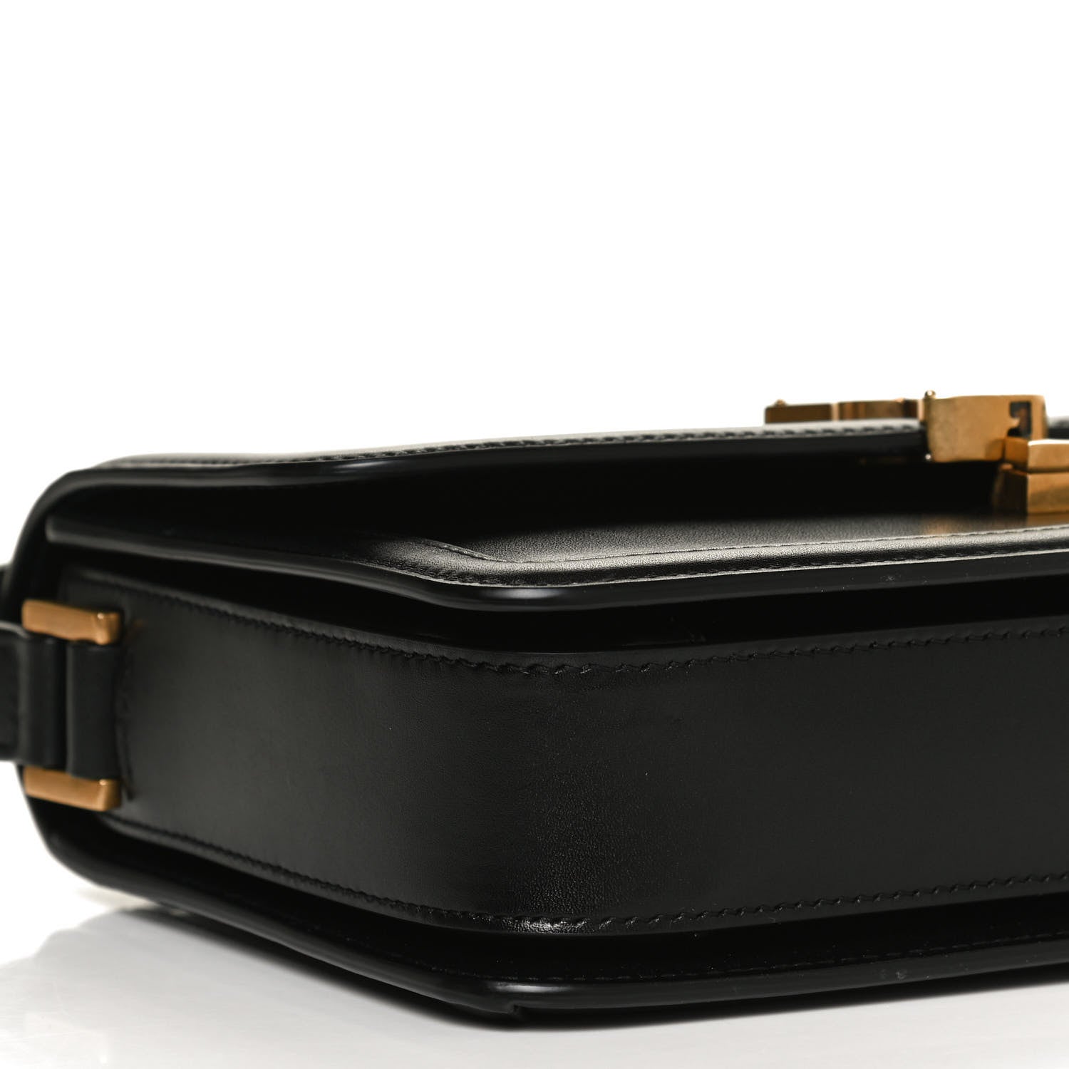 Saint Laurent Box Calfskin Monogram Medium Solferino Satchel Black 10 of 12