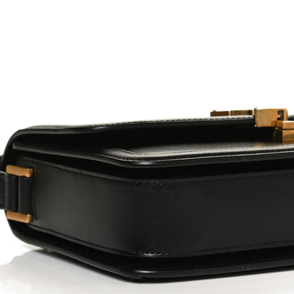 Saint Laurent Box Calfskin Monogram Medium Solferino Satchel Black 10 of 12