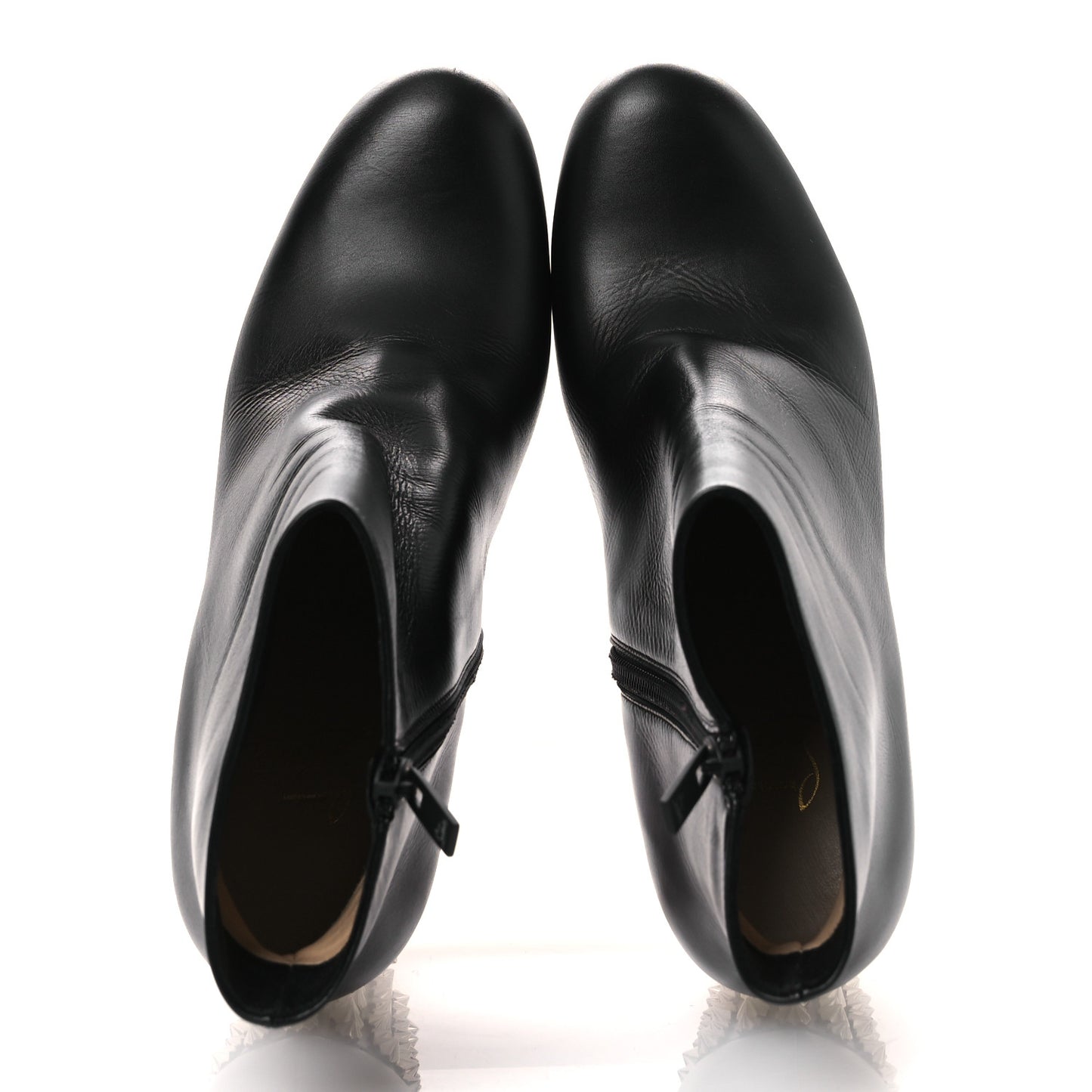Smooth Calfskin Suzi Folk 85 Ankle Boots 38 Black