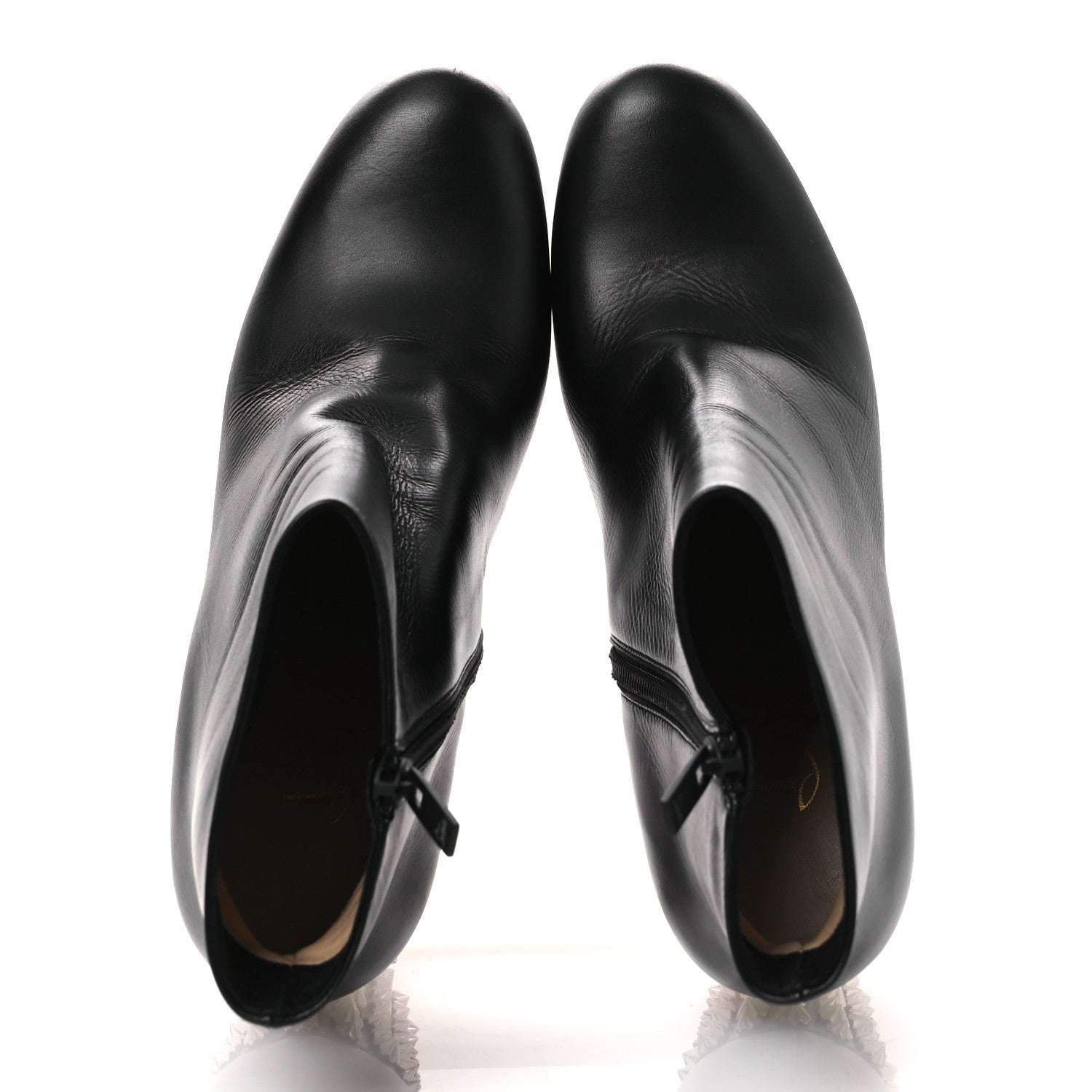 Christian Louboutin Smooth Calfskin Suzi Folk 85 Ankle Boots 38 Black 2 of 10