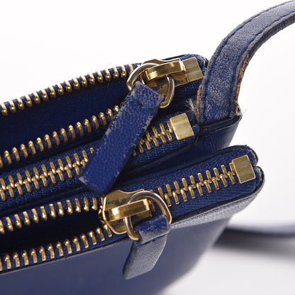 Celine Lambskin Small Trio Crossbody Bag Violet Blue 11 of 15