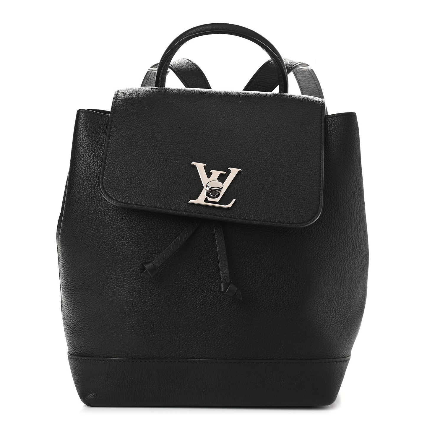 Calfskin Lockme Backpack Black