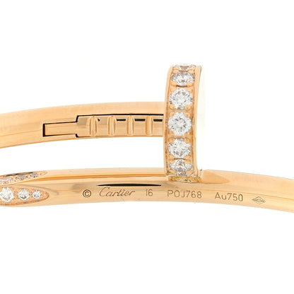 Cartier 18K Yellow Gold Diamond Juste Un Clou Bracelet 16 3 of 4