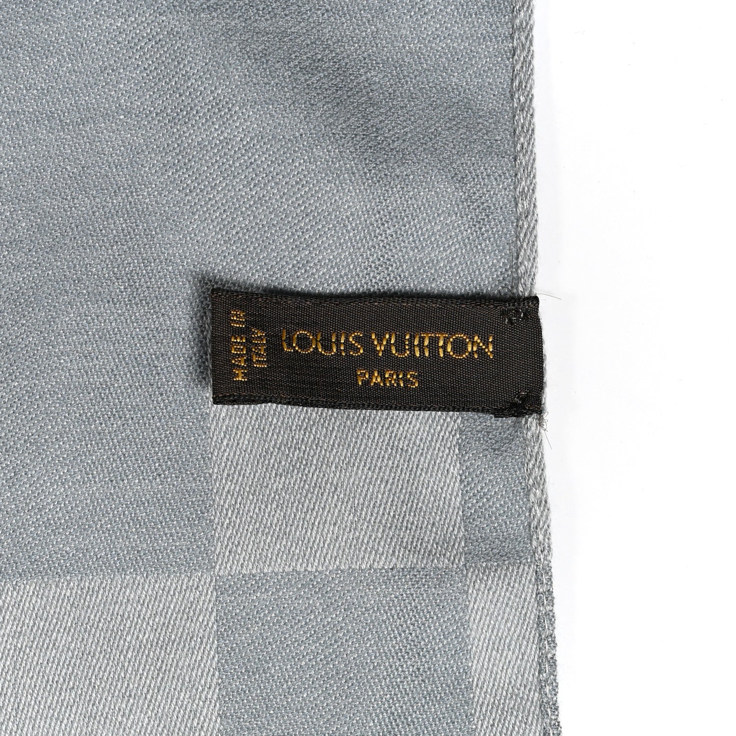 Louis Vuitton Cashmere Damier Scarf Graphite 3 of 3
