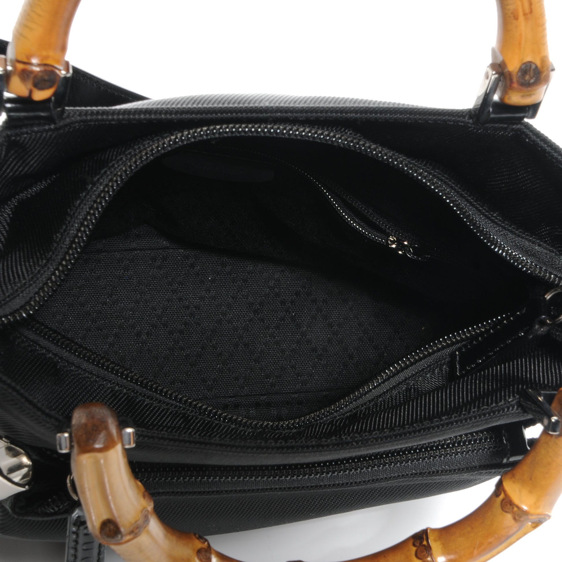 Gucci Nylon Bamboo Top Handle Tote Black 5 of 7