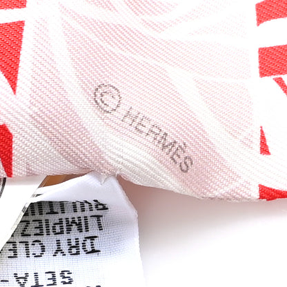 Hermes Silk Jungle Love Rainbow Twilly Rouge Bordeaux White 4 of 4