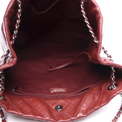 Chanel Caviar Quilted Large Timeless CC Soft Tote Dark Red 4 of 10