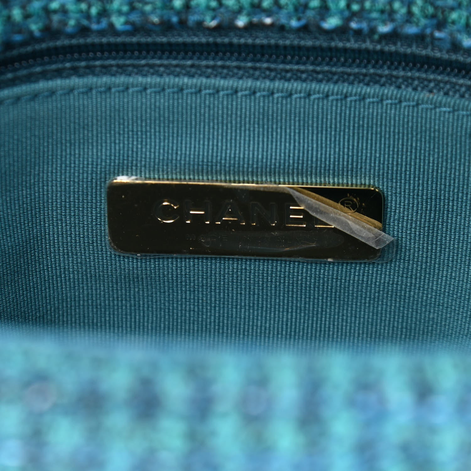 Chanel Tweed Quilted Medium Chanel 19 Flap Green 6 of 11