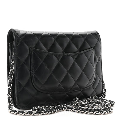 Chanel Lambskin Quilted Wallet On Chain WOC Black 3 of 11
