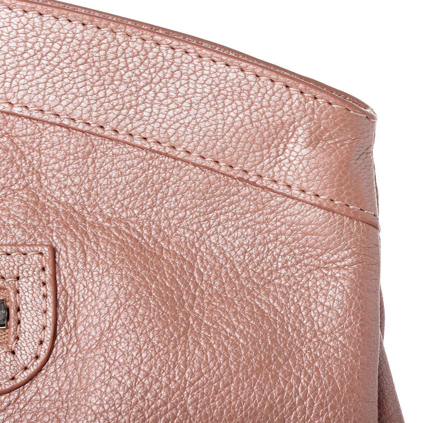 Chevre Classic Silver Hardware Premier Clutch Rose