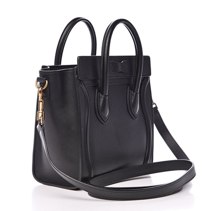 Celine Smooth Calfskin Nano Luggage Black 3 of 14