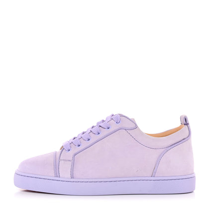 Christian Louboutin Veau Velours Louis Junior Flat Sneakers 40 Lilac Smoke 1 of 16