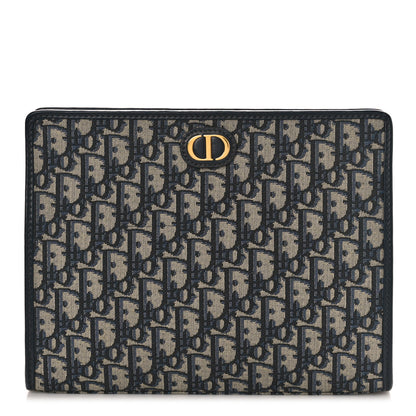 Christian Dior Oblique 30 Montaigne Pouch Blue 1 of 9