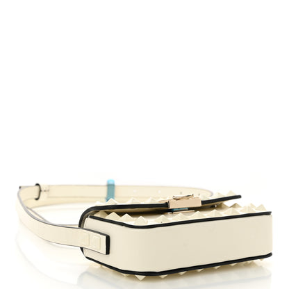Valentino Garavani Vitello Mini Monochrome Rockstud Flip Lock Shoulder Bag Ivory 4 of 11