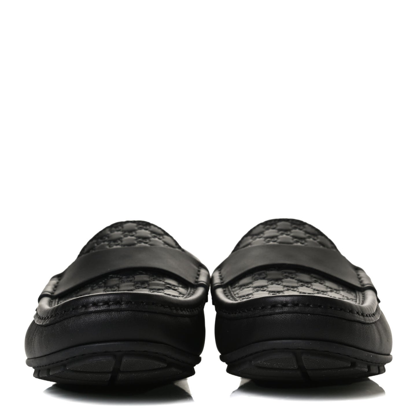 Calfskin Miro Soft Microguccissima Mens Driver Loafer 6.5 Black