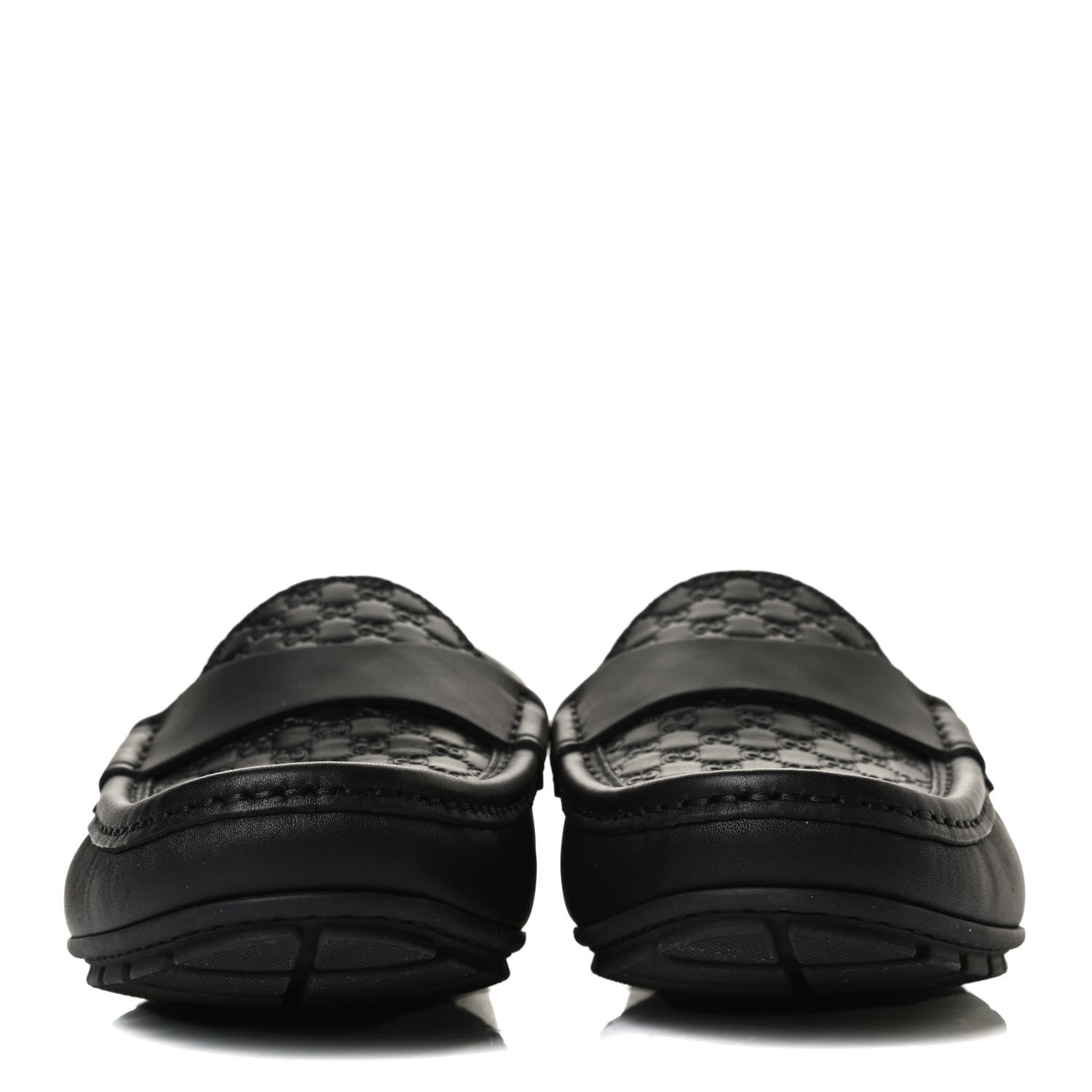 Gucci Calfskin Miro Soft Microguccissima Mens Driver Loafer 6.5 Black 2 of 13