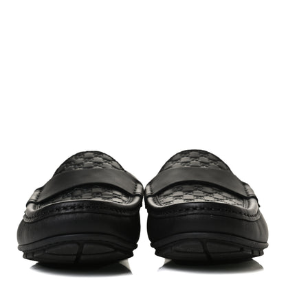 Gucci Calfskin Miro Soft Microguccissima Mens Driver Loafer 6.5 Black 2 of 13