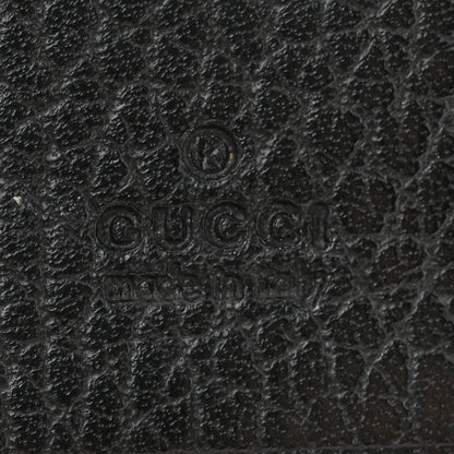Gucci Pebbled Calfskin GG Marmont Card Case Black 6 of 8