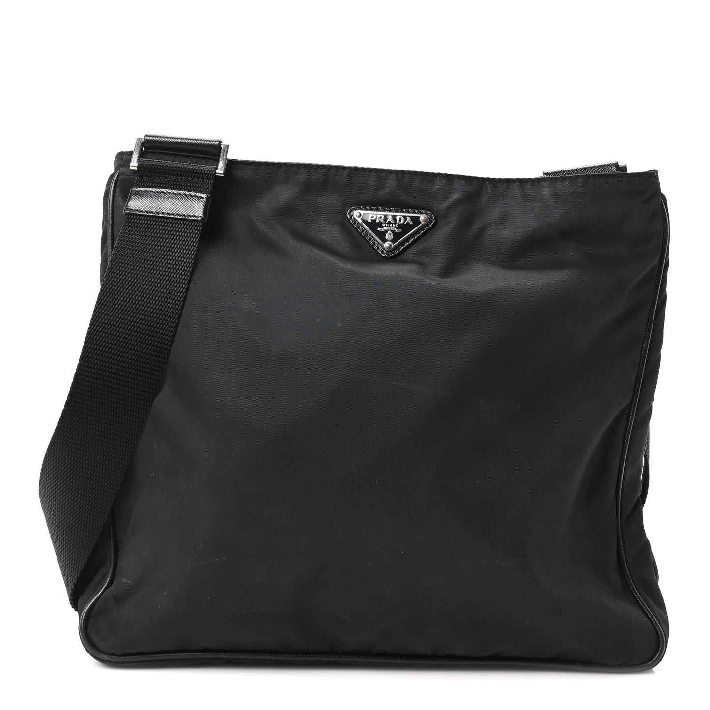 Tessuto Nylon Saffiano Small Crossbody Bag Black