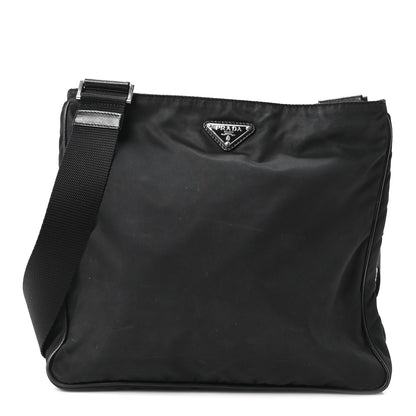 Prada Tessuto Nylon Saffiano Small Crossbody Bag Black 1 of 10