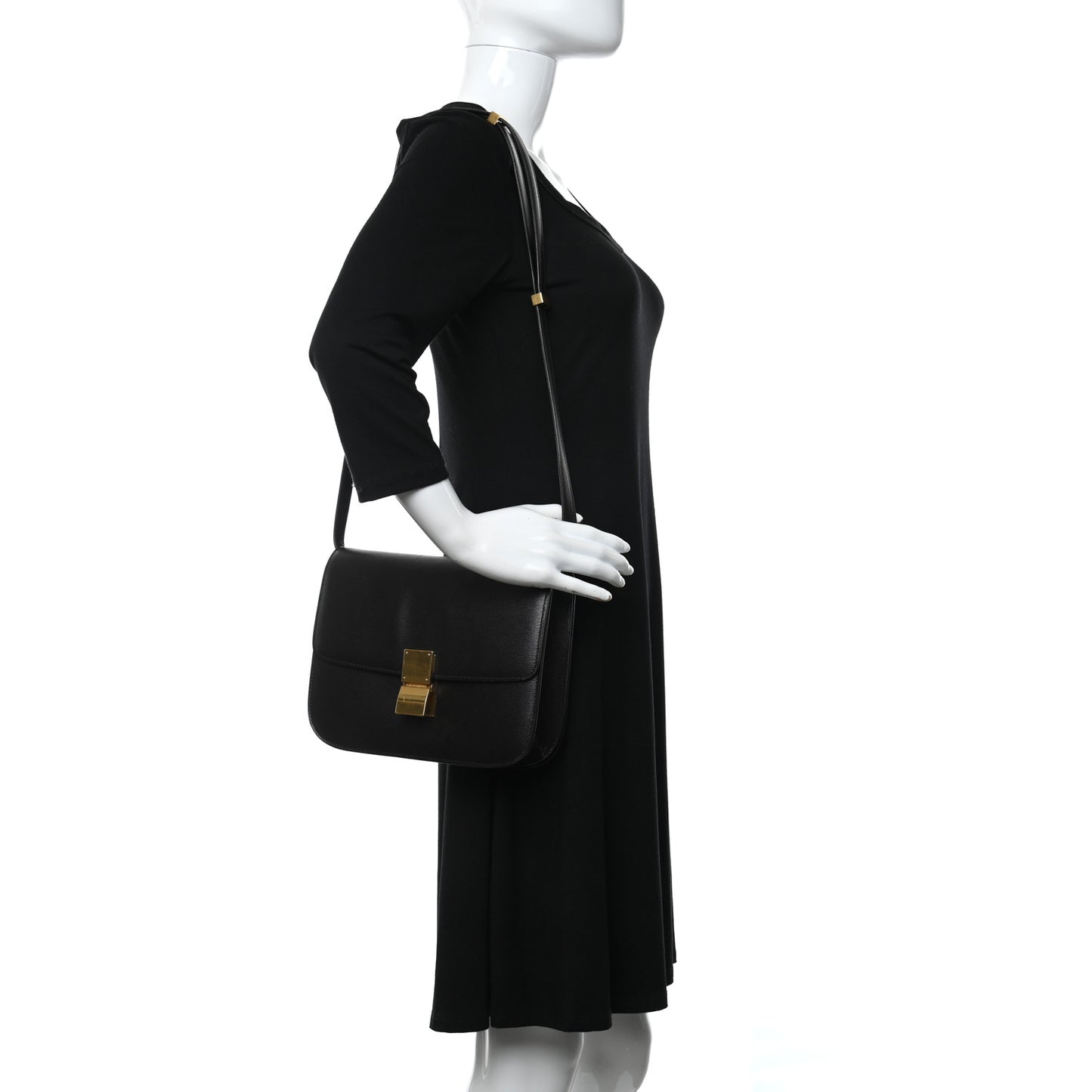 Liege Calfskin Medium Classic Box Flap Bag Espresso