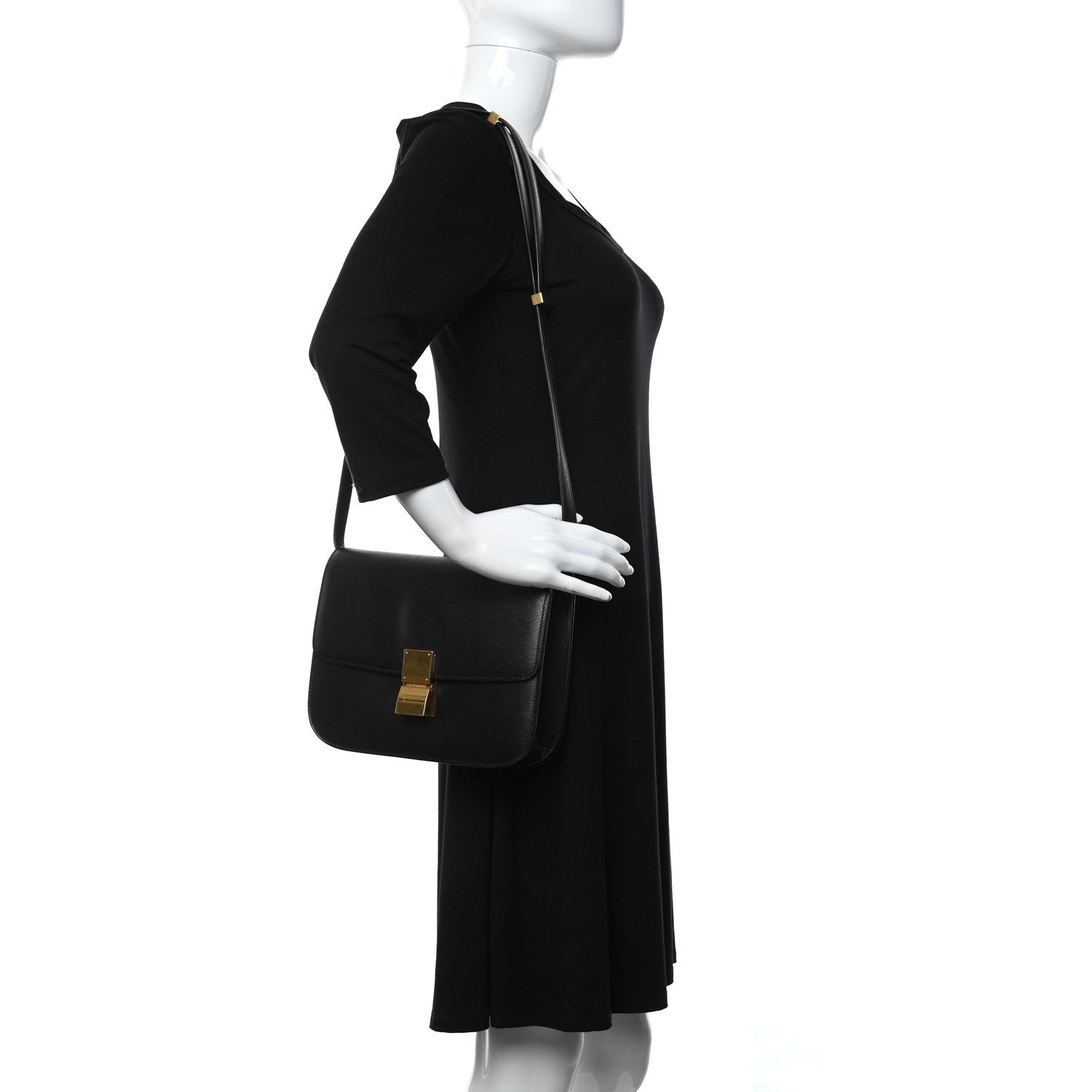 Celine Liege Calfskin Medium Classic Box Flap Bag Espresso 2 of 8