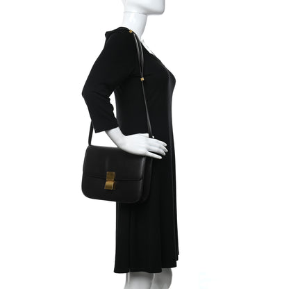 Celine Liege Calfskin Medium Classic Box Flap Bag Espresso 2 of 8