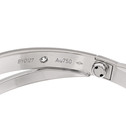 Cartier 18K White Gold 12 Diamond Double LOVE Bracelet 19 6 of 10