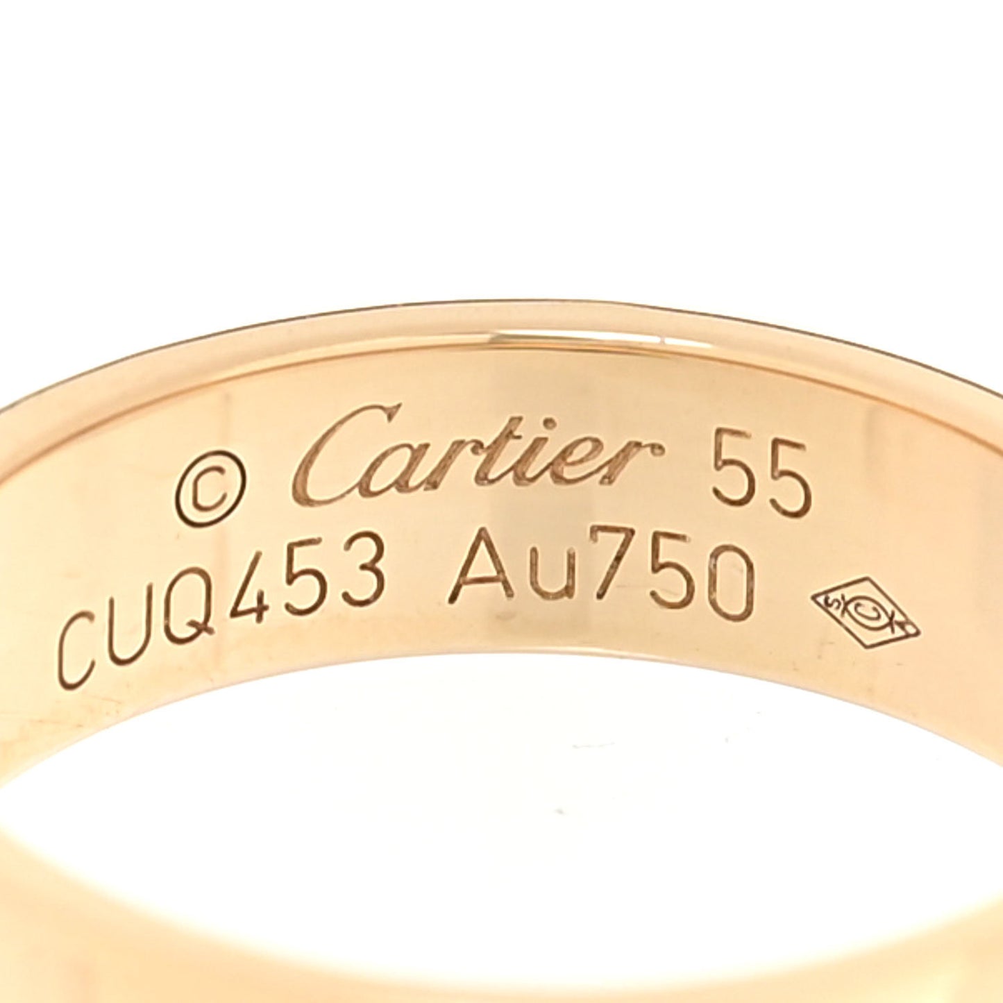18K Yellow Gold 5.5mm LOVE Ring 55 7.25
