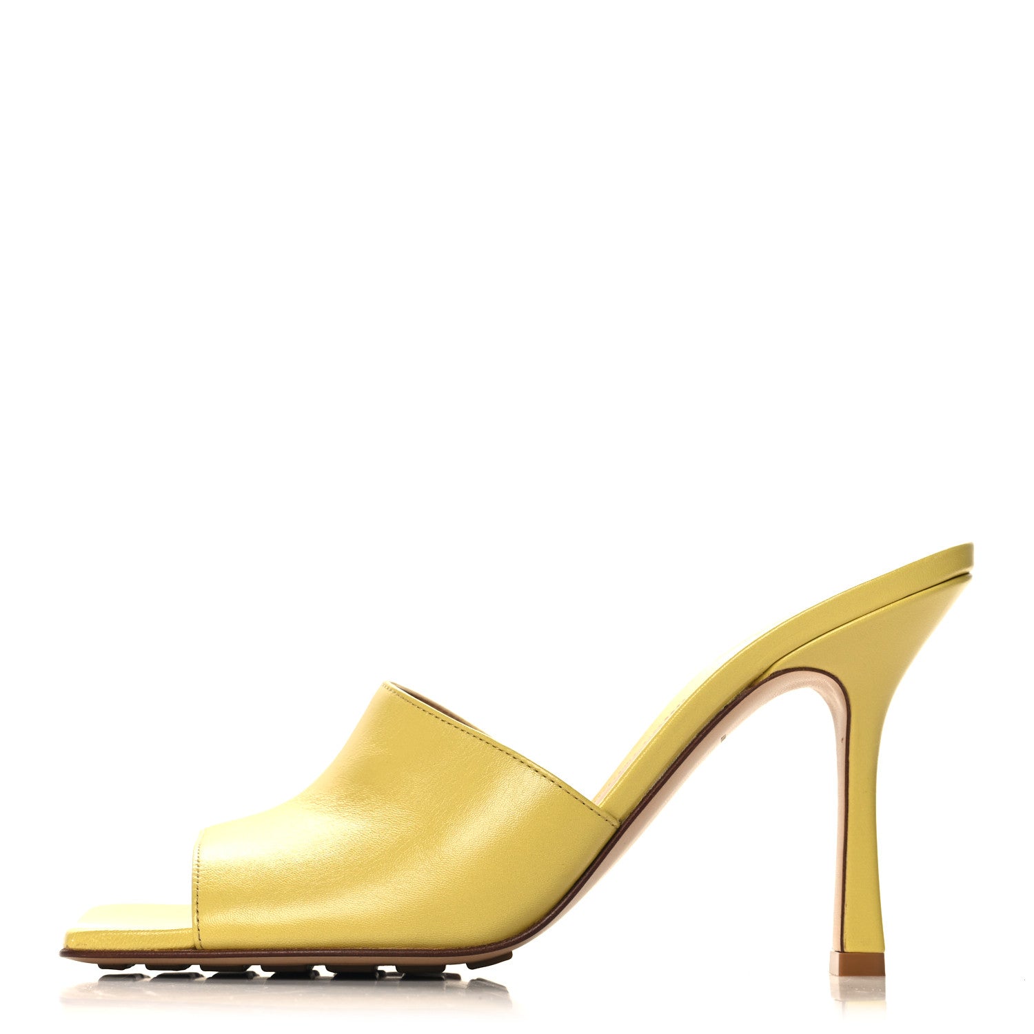 Bottega Veneta Lambskin Stretch Mule Sandals 39.5 Pear 1 of 8