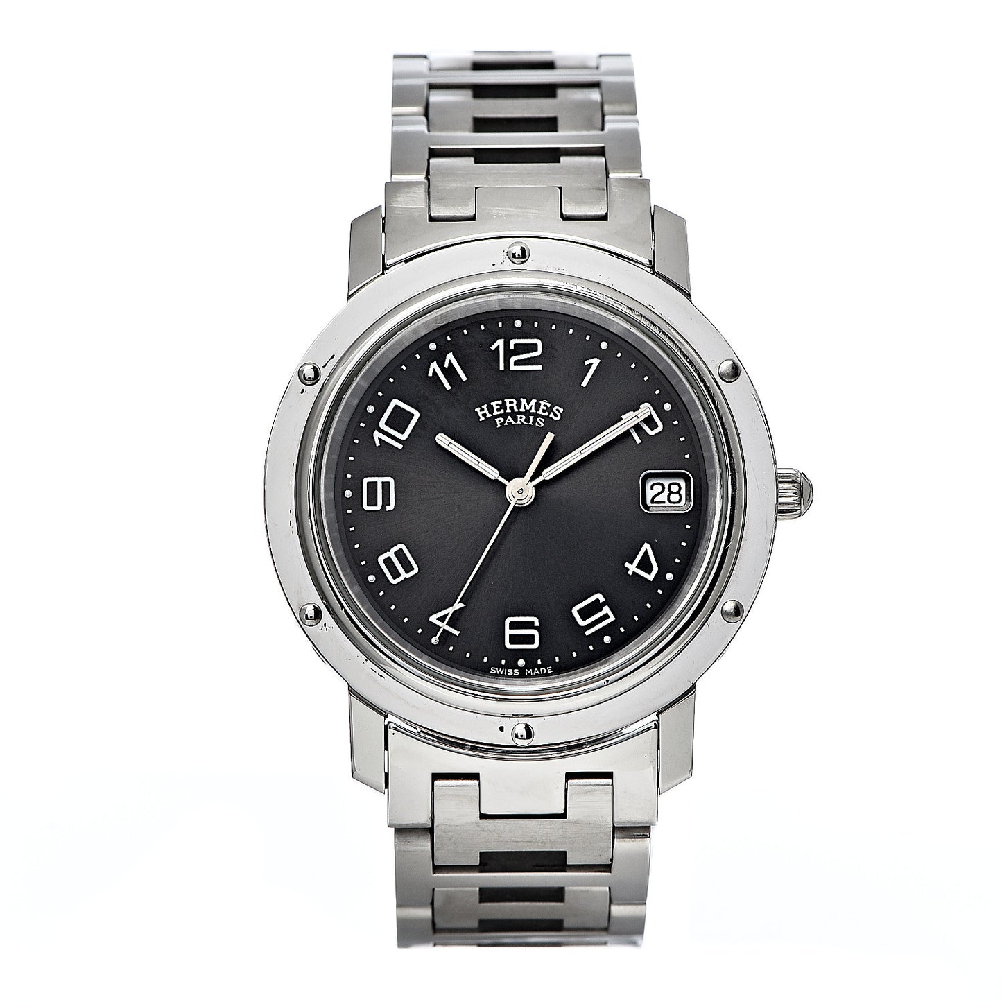 Stainless Steel 36mm Clipper Quartz Watch Grey