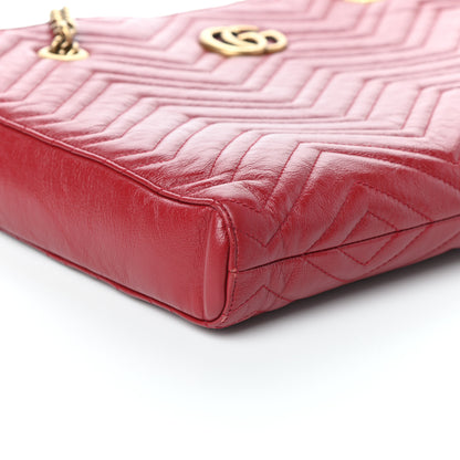 Gucci Azalea Calfskin Matelasse Medium GG Marmont Slim Tote Romantic Cerise 8 of 9