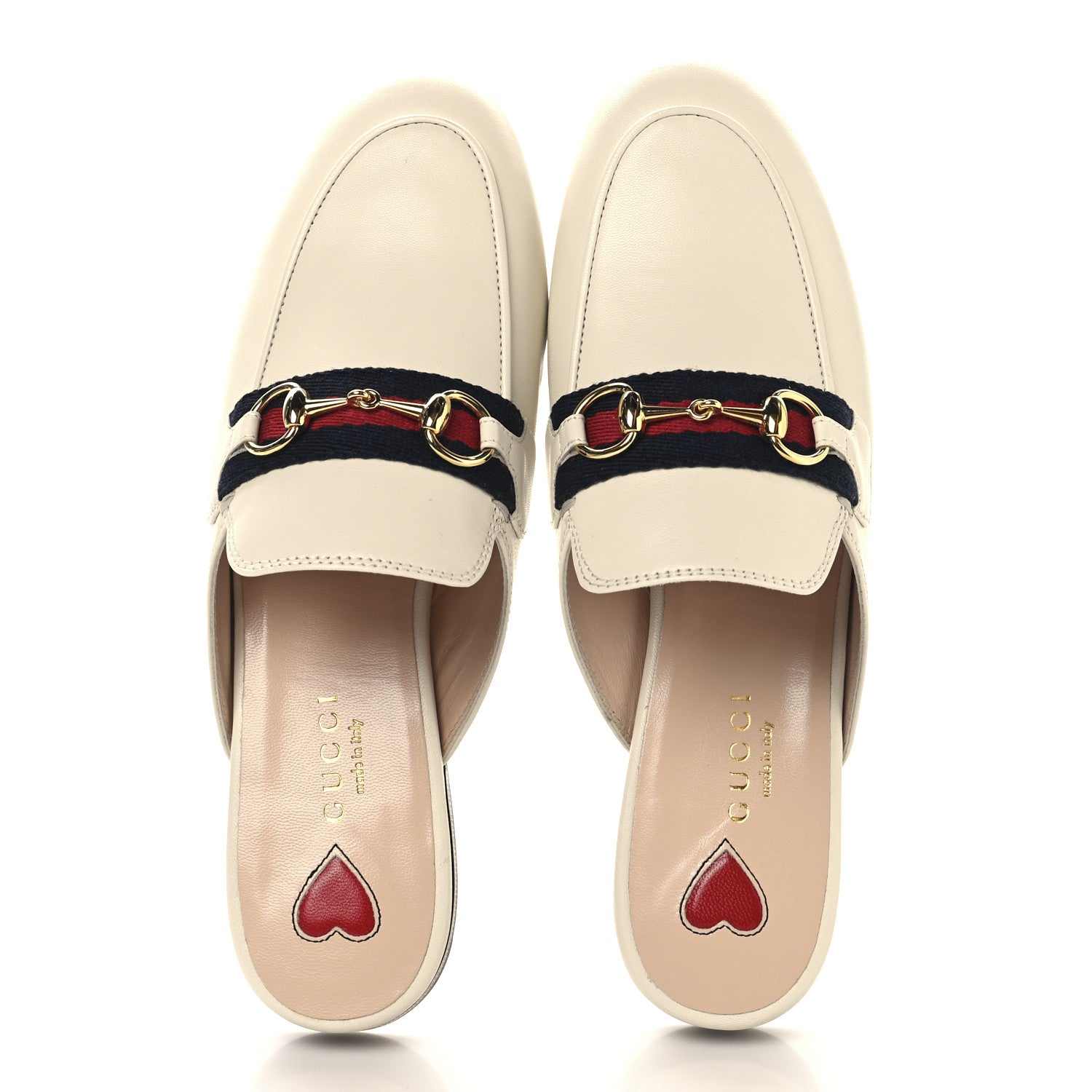 Gucci Malaga Kid Web Womens Princetown Slippers 35 Mystic White 2 of 10