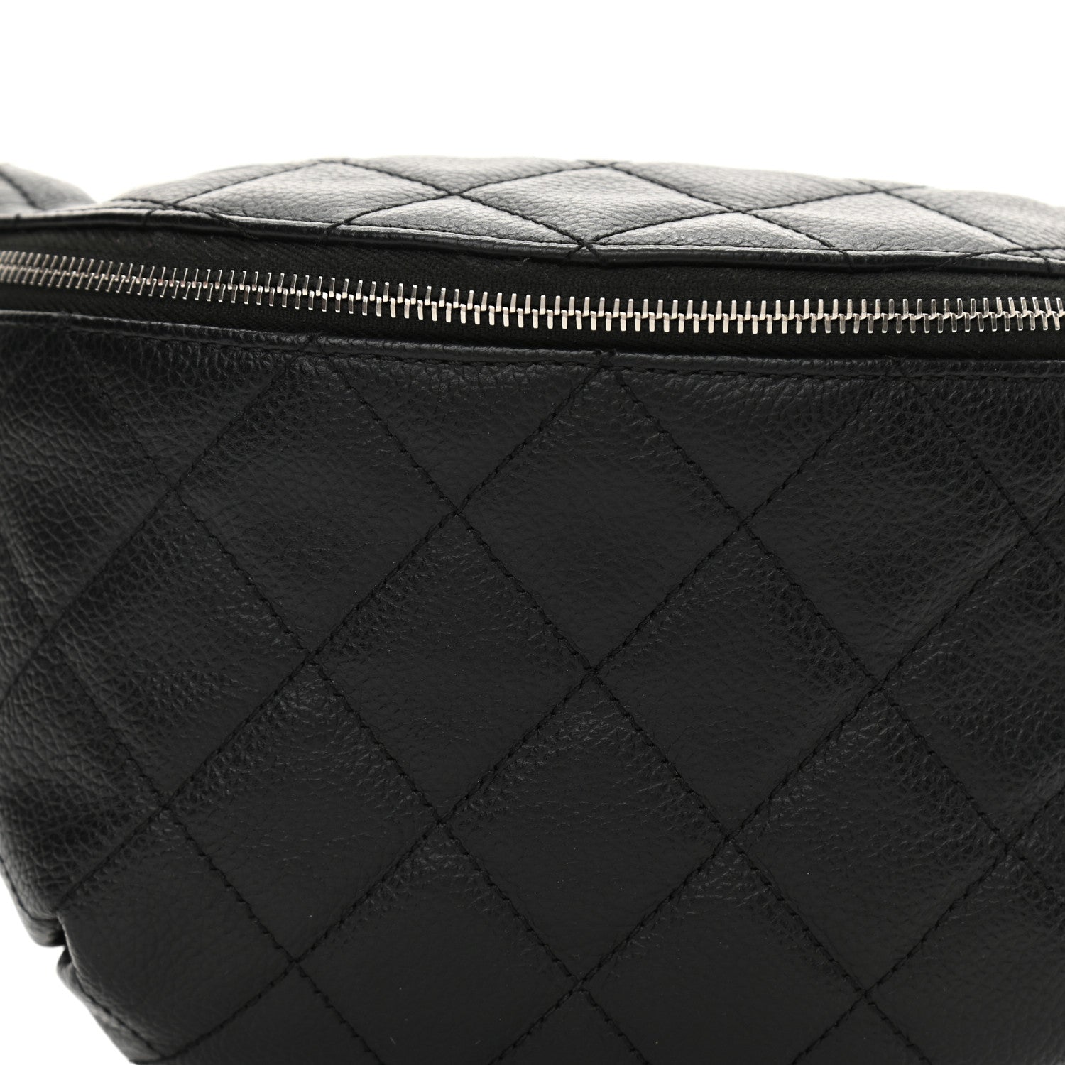 Chanel Grained Calfskin Quilted Waist Belt Bag Black 8 of 8
