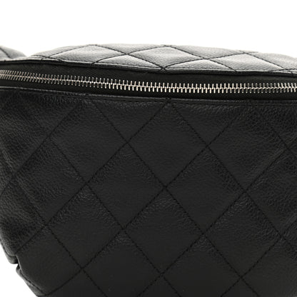 Chanel Grained Calfskin Quilted Waist Belt Bag Black 8 of 8