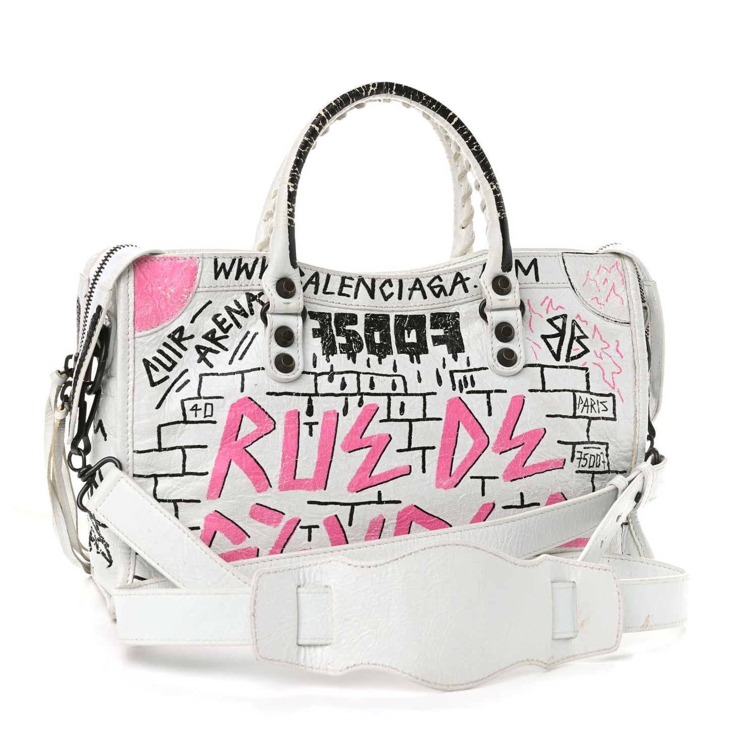 Agneau Graffiti All Over Classic Hardware S City White Multicolor