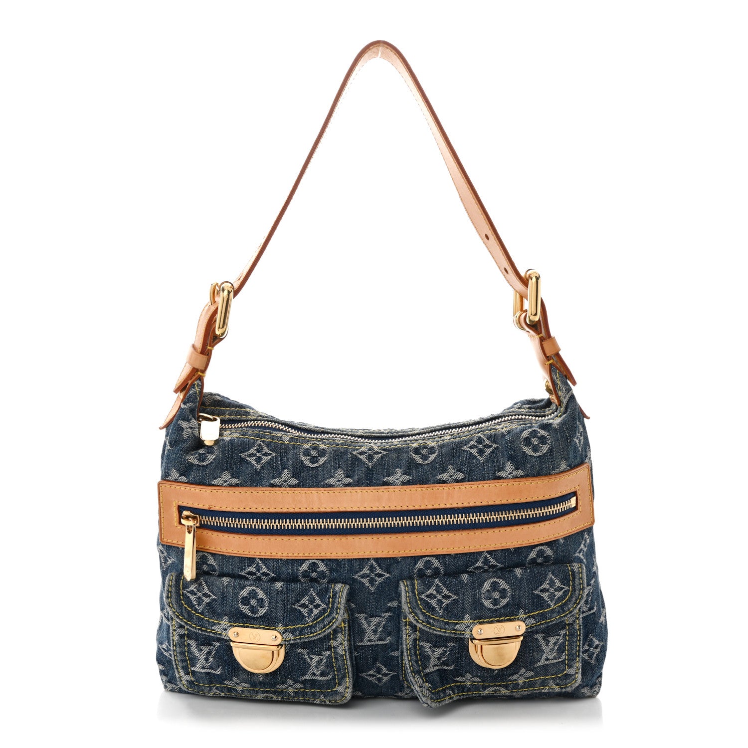 Louis Vuitton Monogram Denim Baggy PM Blue 1 of 12