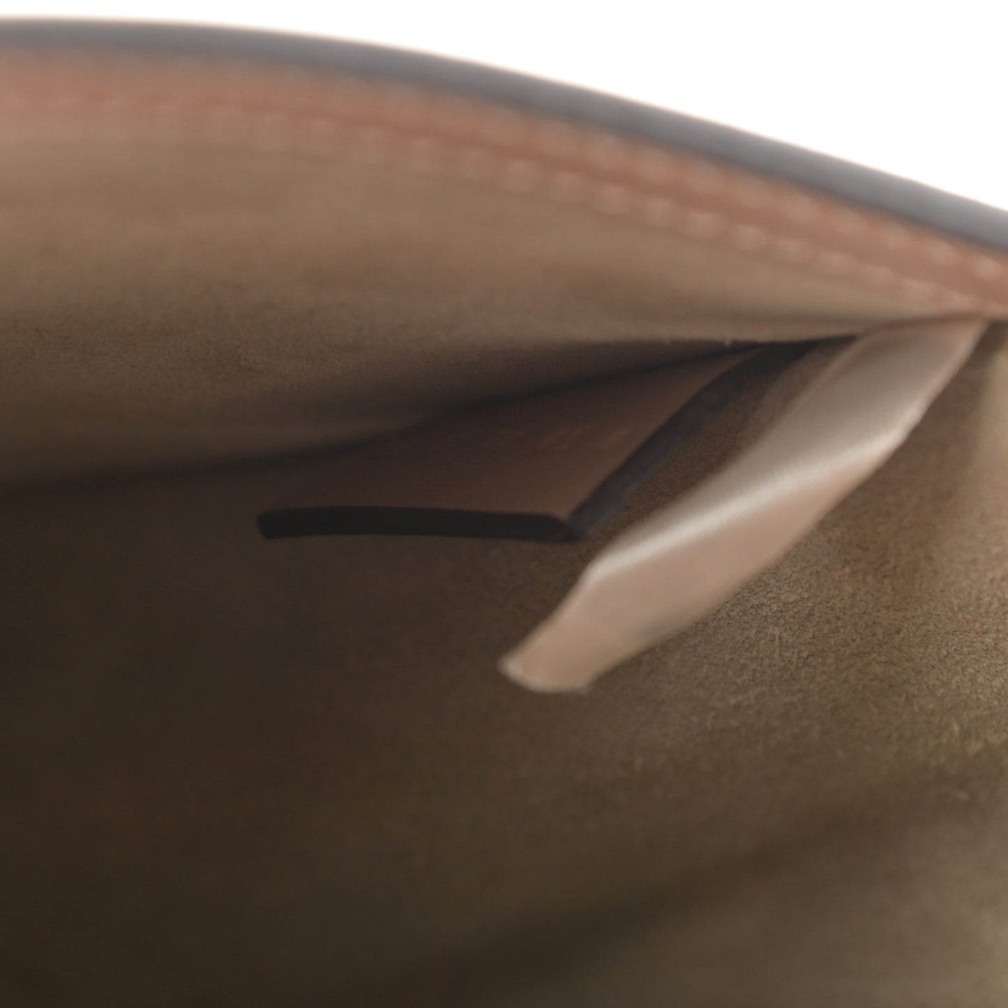 Calfskin Suede Medium Nile Bracelet Bag Biscotti Beige