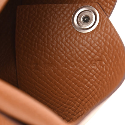 Hermes Epsom Calvi Card Case Gold 7 of 7