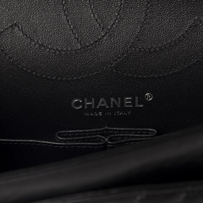 Chanel Aged Calfskin Chevron Quilted 2.55 Reissue 225 Flap So Black 8 of 11