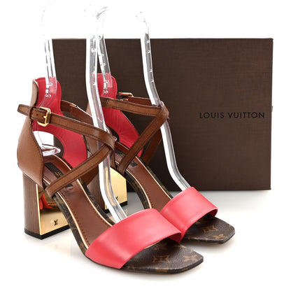 Louis Vuitton Calfskin Monogram Voyage Sandals 38 Grenade 10 of 10