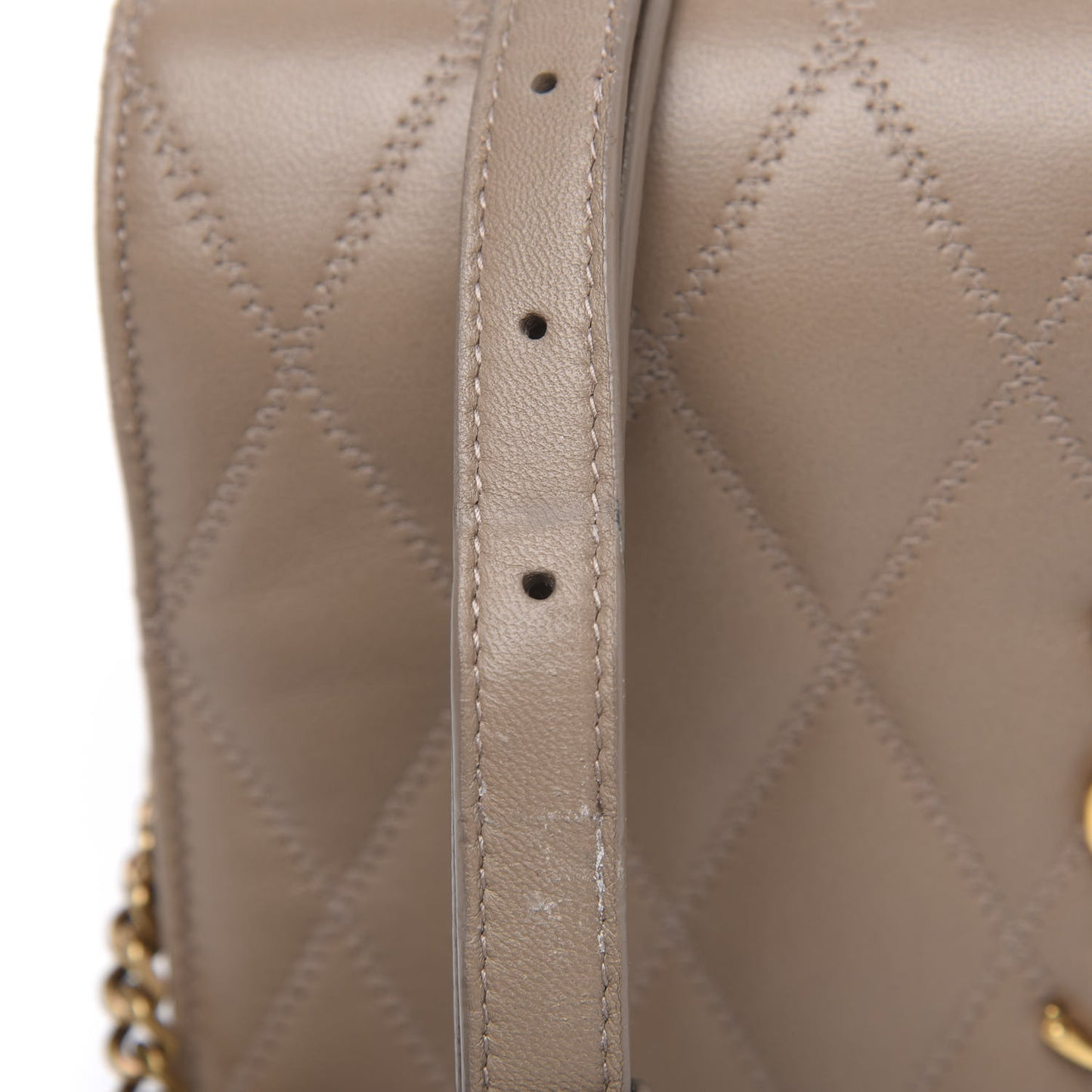 Lambskin Diamond Quilted Angie Chain Bag Dusty Grey