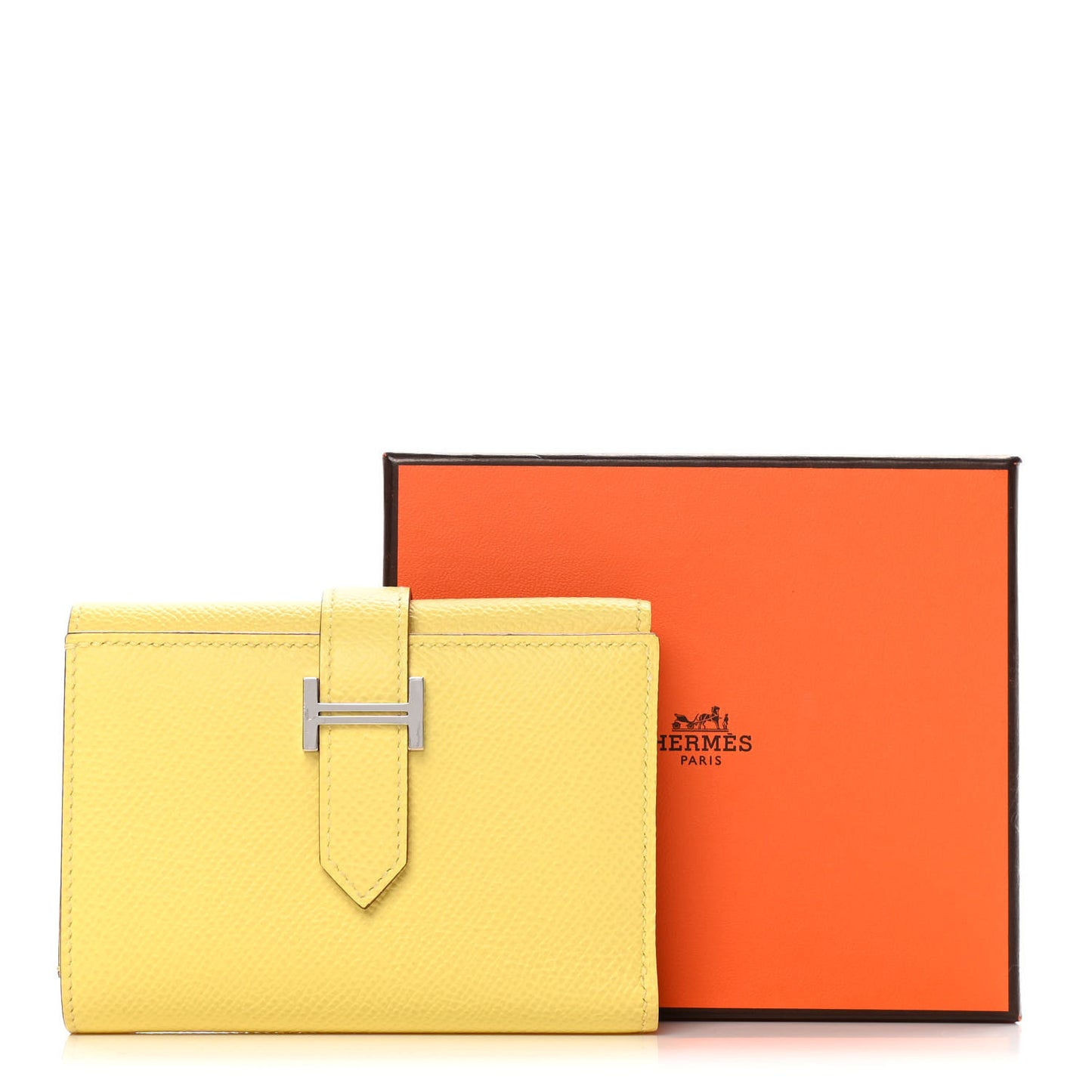 Epsom Verso Tri-Fold Bearn Compact Wallet Jaune Poussin Nata