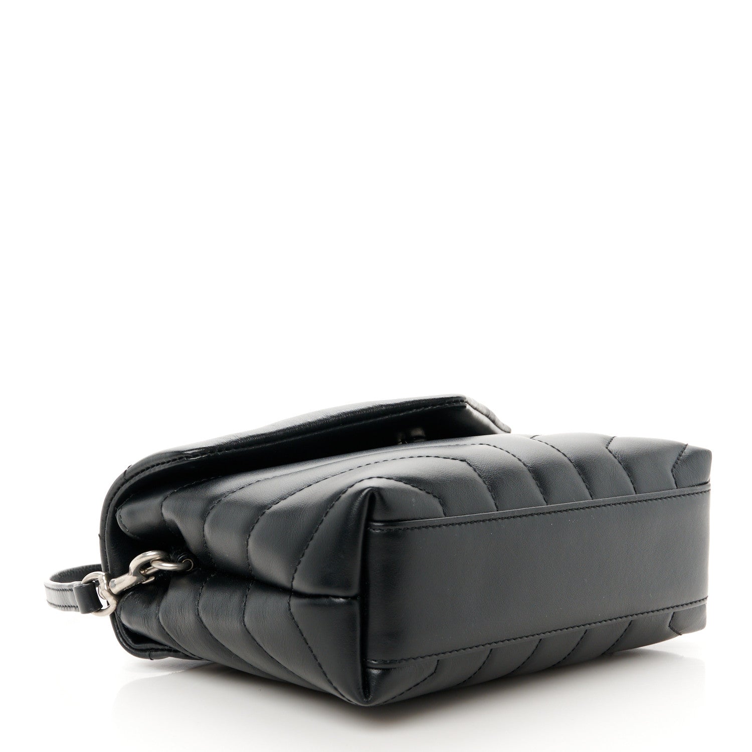 Saint Laurent Calfskin Y Quilted Monogram Toy Loulou Crossbody Bag Black 4 of 12