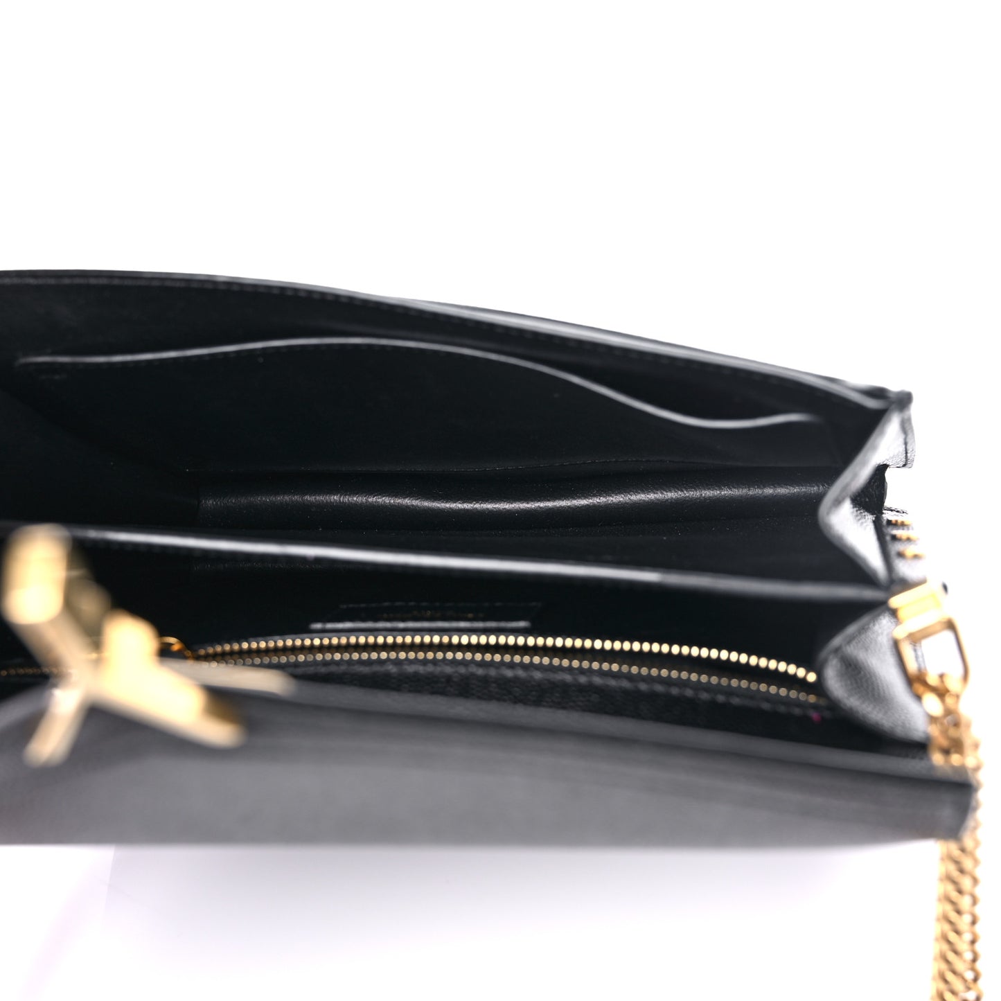 Grain De Poudre Monogram Cassandra Clasp Bag Black